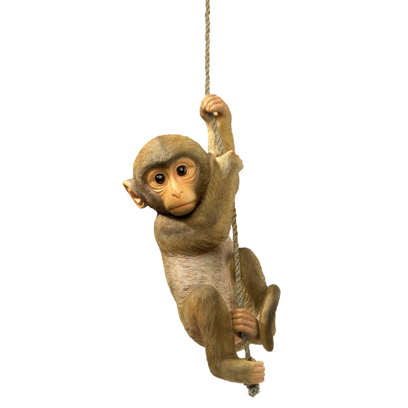 Design Toscano Chico the Chimpanzee Hanging Baby Monkey Statue
